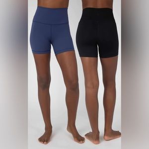 Yogalicious 5” Bike Short 2 Pack Size Small in Black